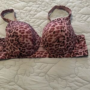 Cacique Pink Leopard Print Bra NWOT
